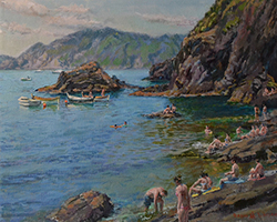 Swimmers On The Rocks