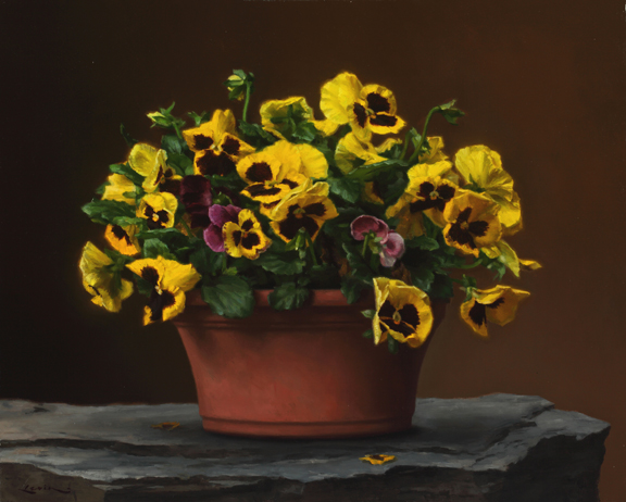Bowl of Pansies