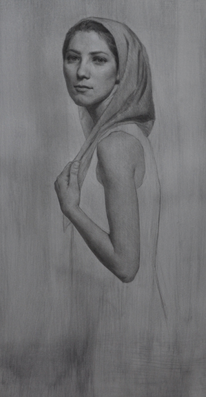 Blue Scarf, Drawing