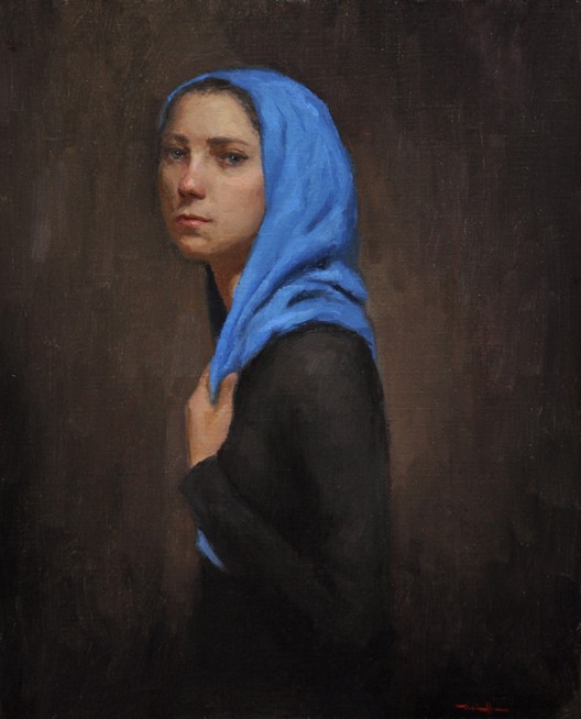 Blue Scarf, Color Study